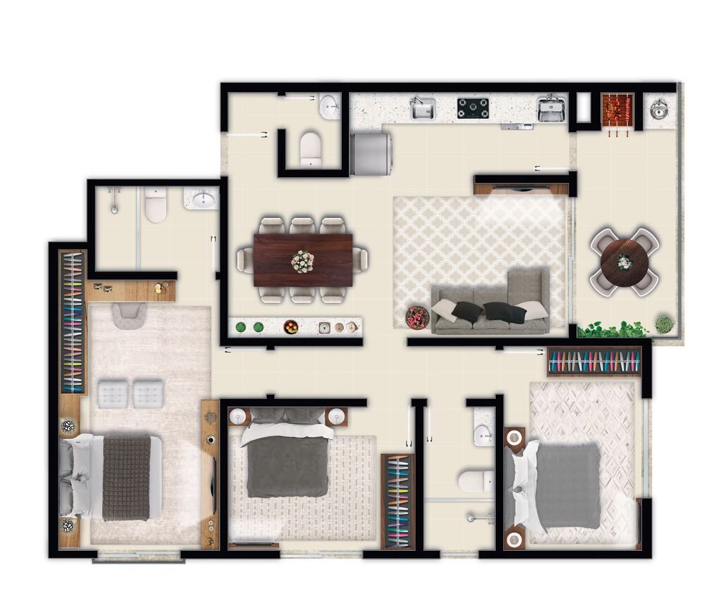 Apartamento, 3 quartos, 88 m² - Foto 9