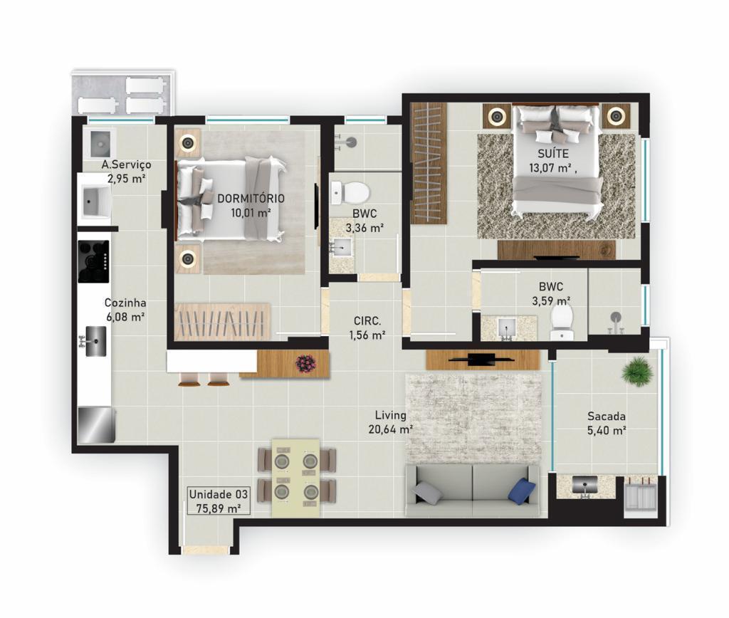 Apartamento, 2 quartos, 137 m² - Foto 5