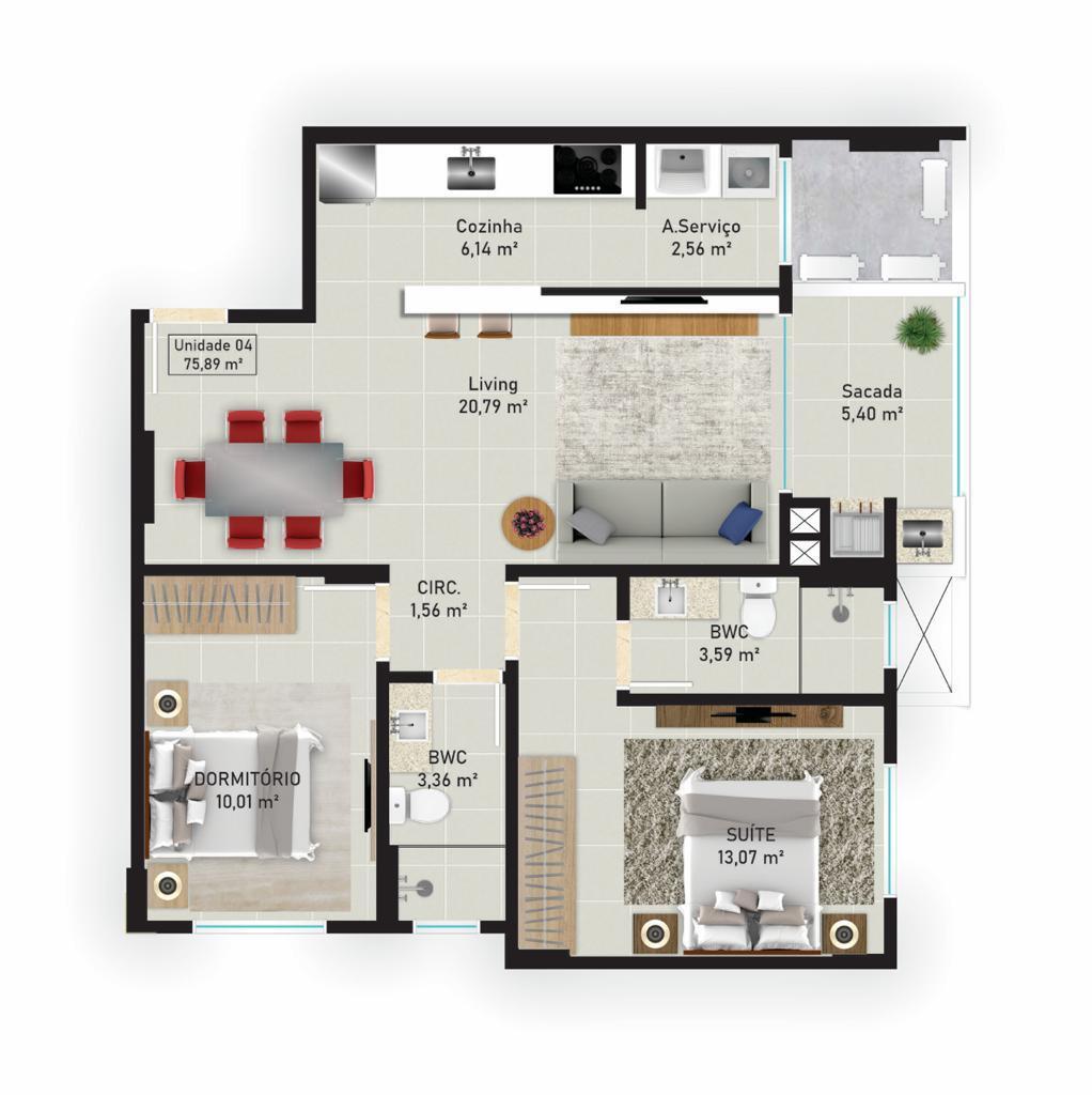 Apartamento, 2 quartos, 137 m² - Foto 6