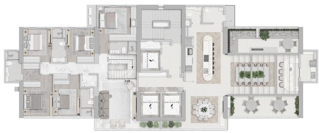 Apartamento, 4 quartos, 146 m² - Foto 3