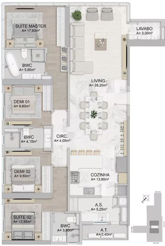 Apartamento, 152 m² - Foto 1