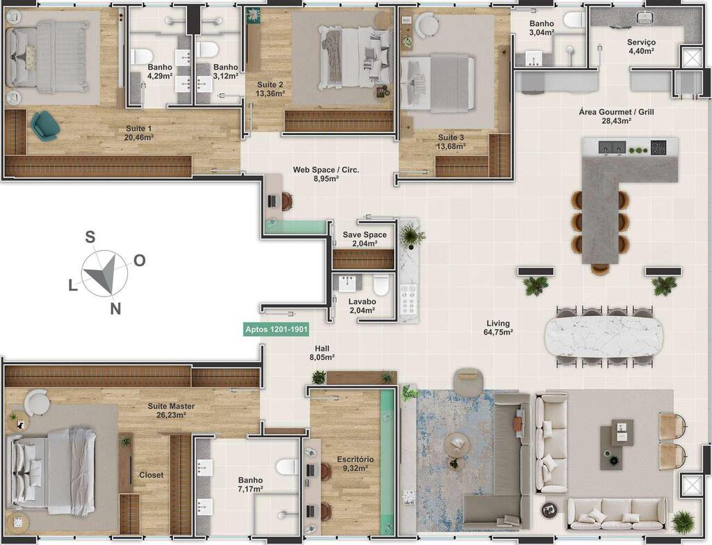 Apartamento, 5 quartos, 237 m² - Foto 10