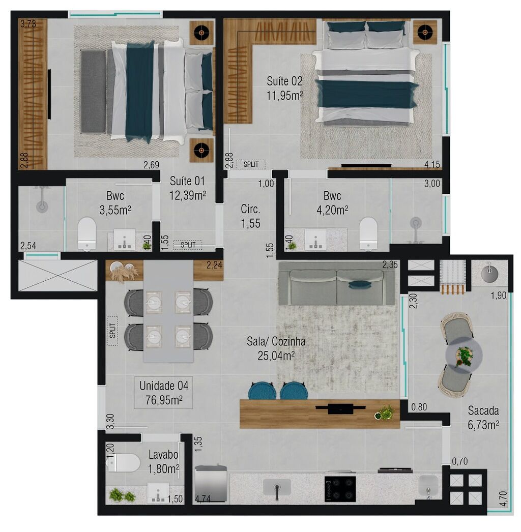 Apartamento, 2 quartos, 89 m² - Foto 11