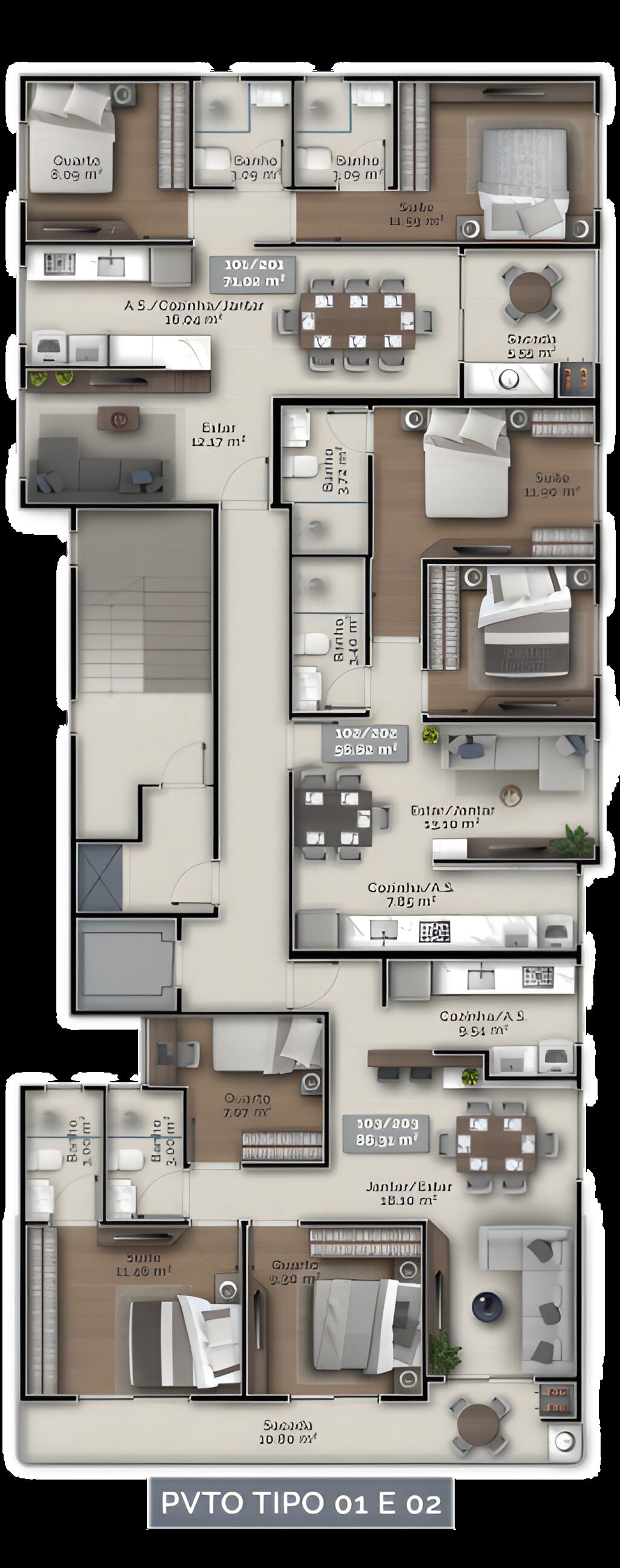Apartamento, 86 m² - Foto 1
