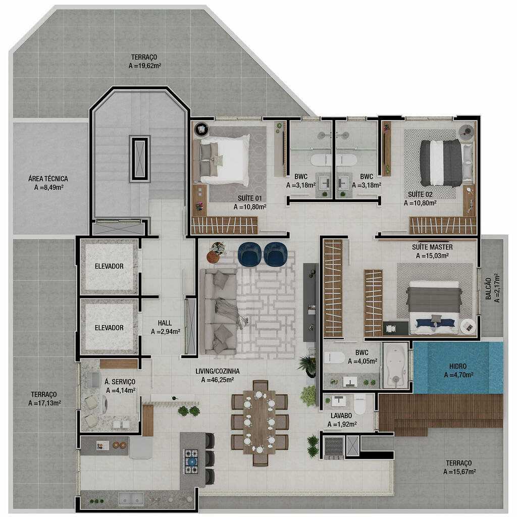 Apartamento, 4 quartos, 236 m² - Foto 17