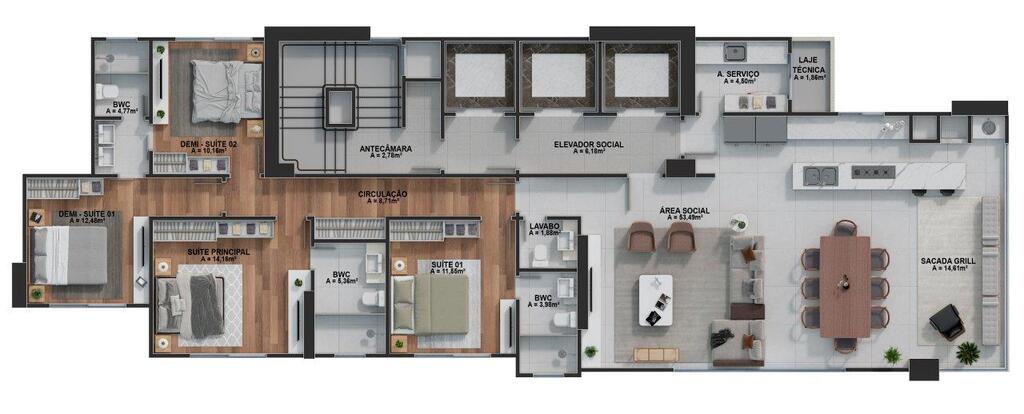 Apartamento, 4 quartos, 165 m² - Foto 7