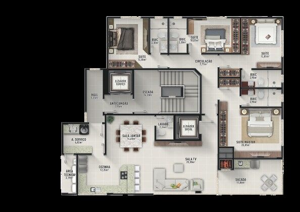 Apartamento, 5 quartos, 325 m² - Foto 5