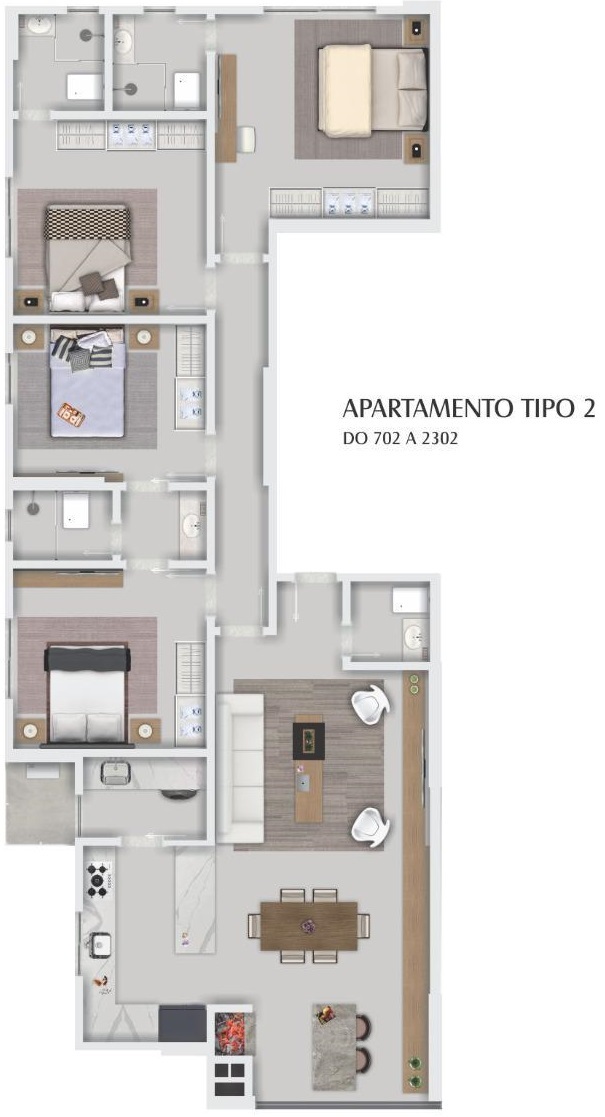 Apartamento, 4 quartos, 135 m² - Foto 3