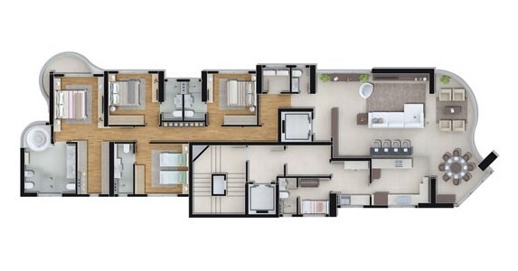 Apartamento, 4 quartos, 238 m² - Foto 1