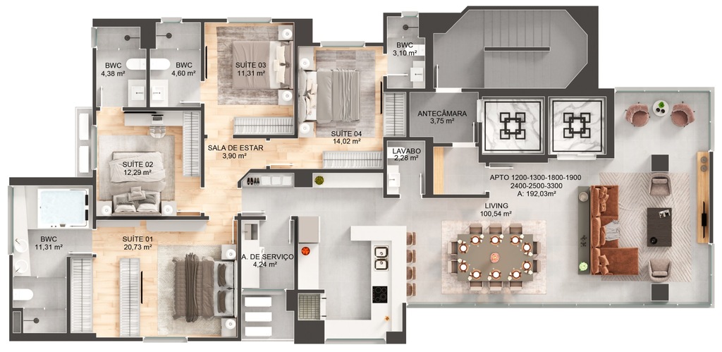 Apartamento, 4 quartos, 324 m² - Foto 7