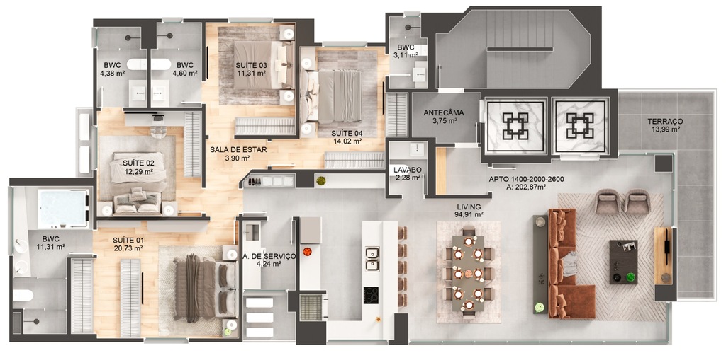 Apartamento, 4 quartos, 324 m² - Foto 10