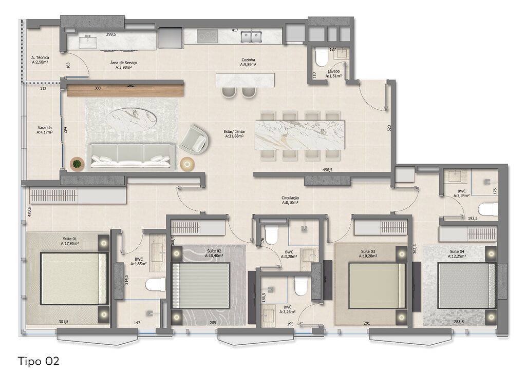 Apartamento, 145 m² - Foto 1