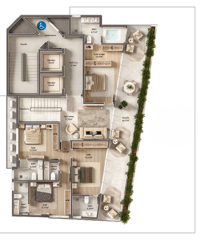 Apartamento, 4 quartos, 232 m² - Foto 12