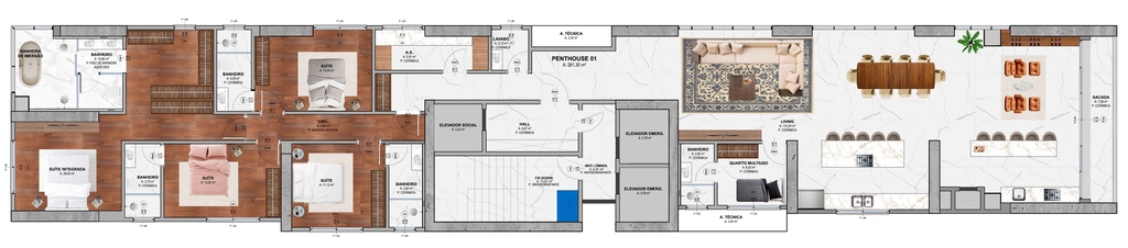 Apartamento, 261 m² - Foto 2