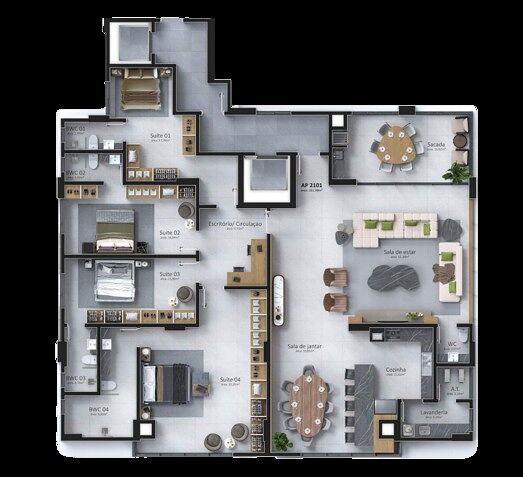 Apartamento, 3 quartos, 126 m² - Foto 4