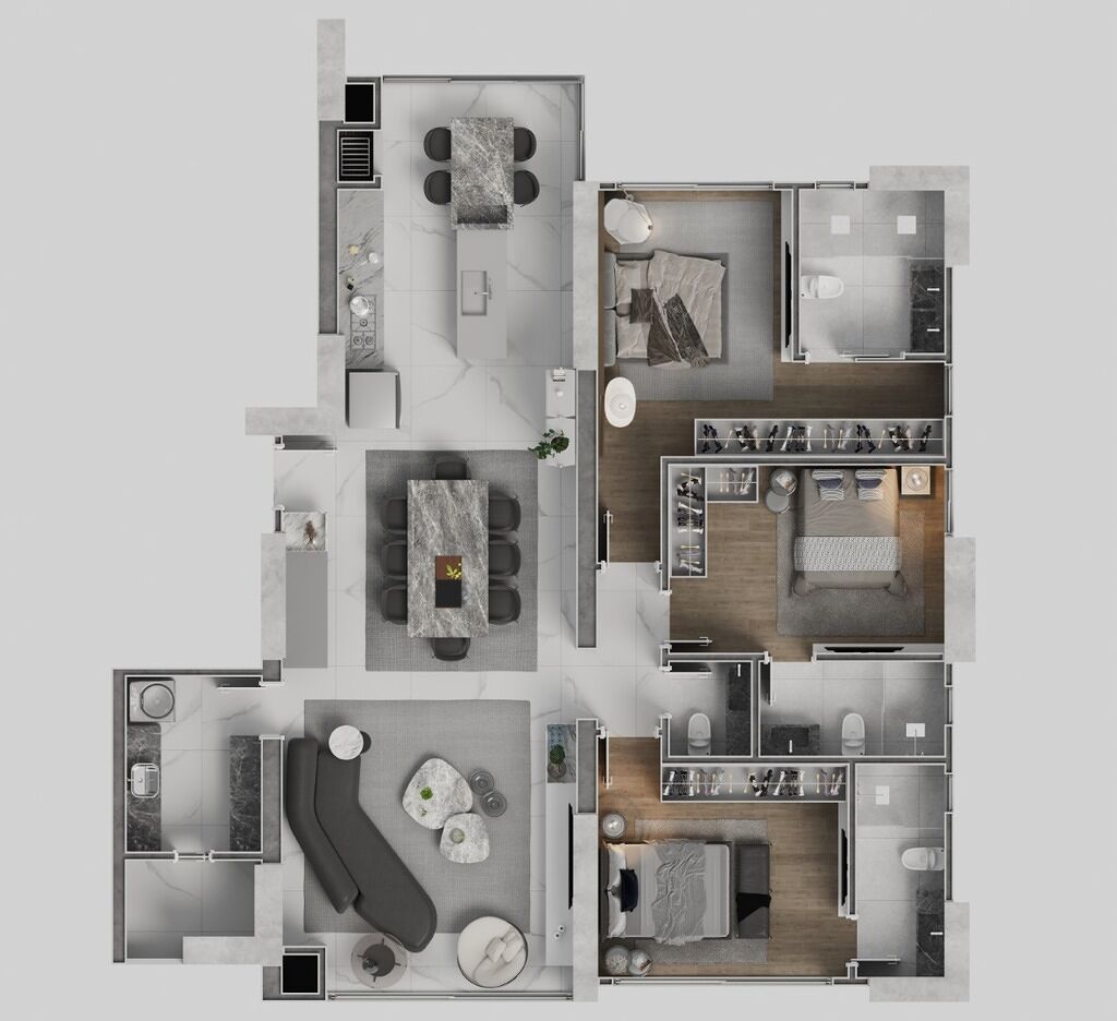 Apartamento, 3 quartos, 160 m² - Foto 2