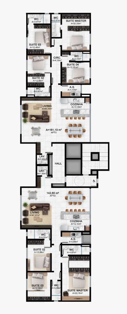 Apartamento, 3 quartos, 141 m² - Foto 4