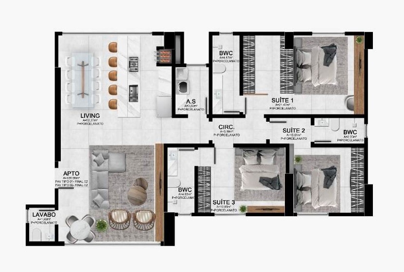 Apartamento, 3 quartos, 141 m² - Foto 5