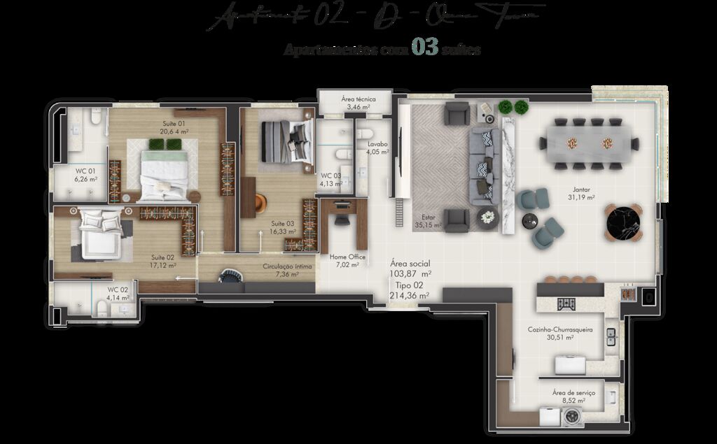 Apartamento, 4 quartos, 195 m² - Foto 16