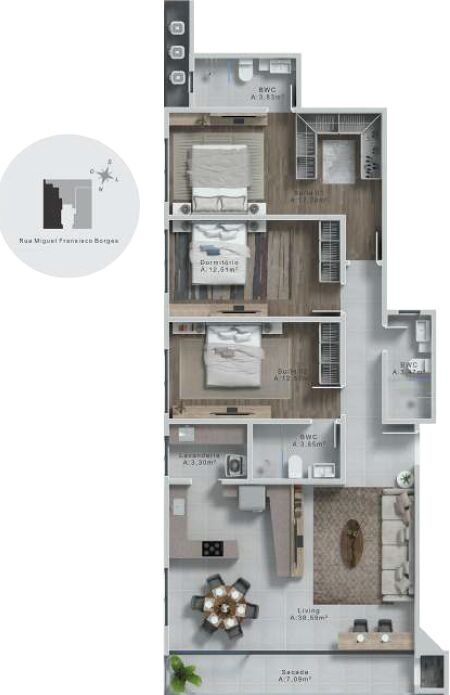 Apartamento, 3 quartos, 161 m² - Foto 13