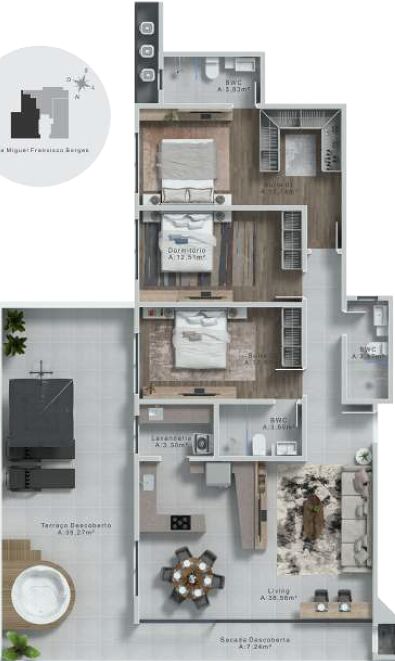 Apartamento, 3 quartos, 161 m² - Foto 19