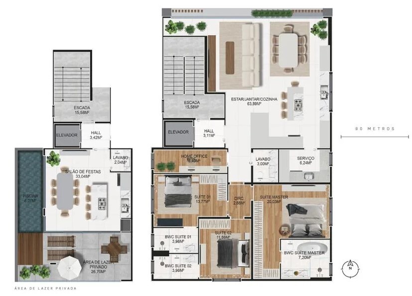 Apartamento, 3 quartos, 247 m² - Foto 1