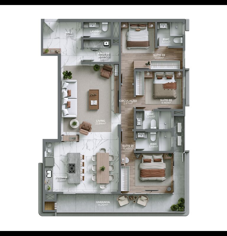 Apartamento, 3 quartos, 124 m² - Foto 10