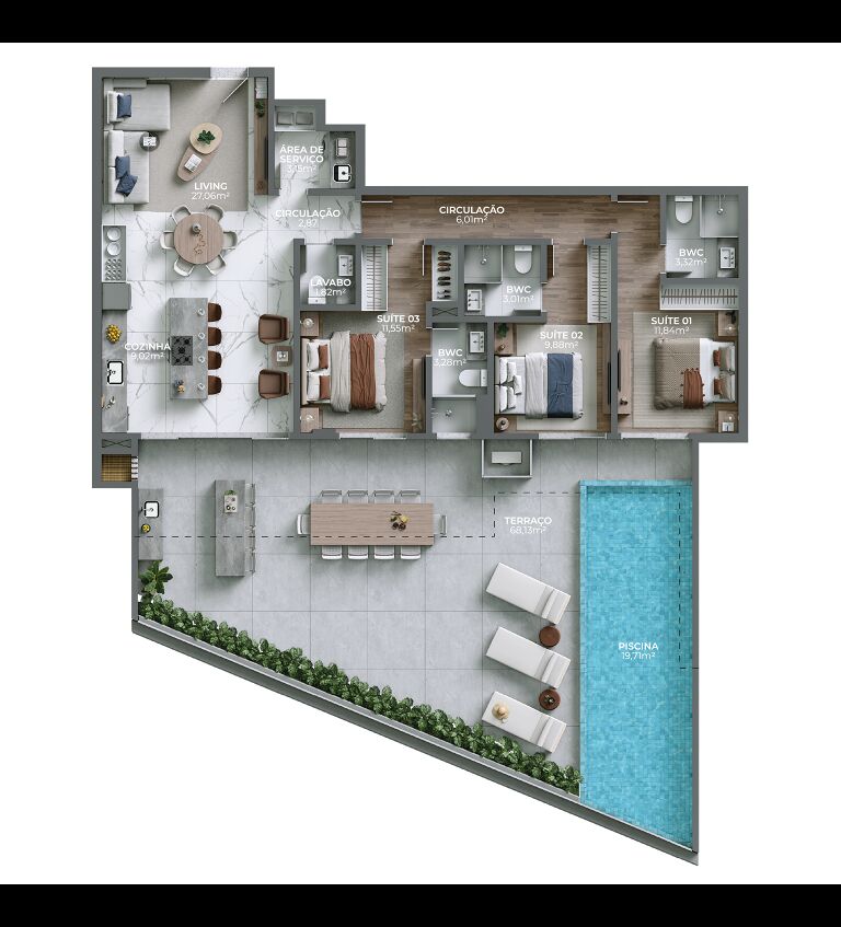 Apartamento, 3 quartos, 124 m² - Foto 16