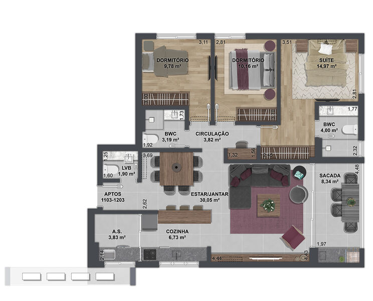 Apartamento, 107 m² - Foto 13
