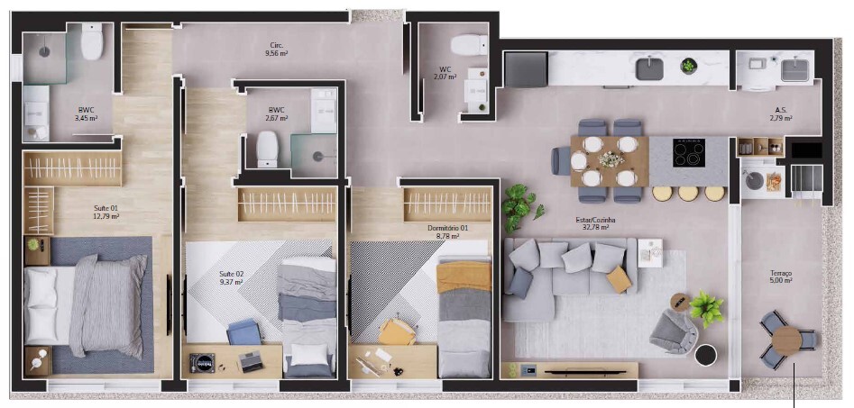 Apartamento, 3 quartos, 109 m² - Foto 13