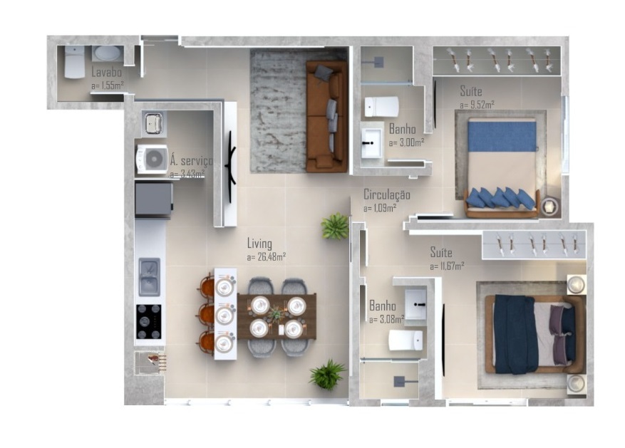 Apartamento, 2 quartos, 81 m² - Foto 12