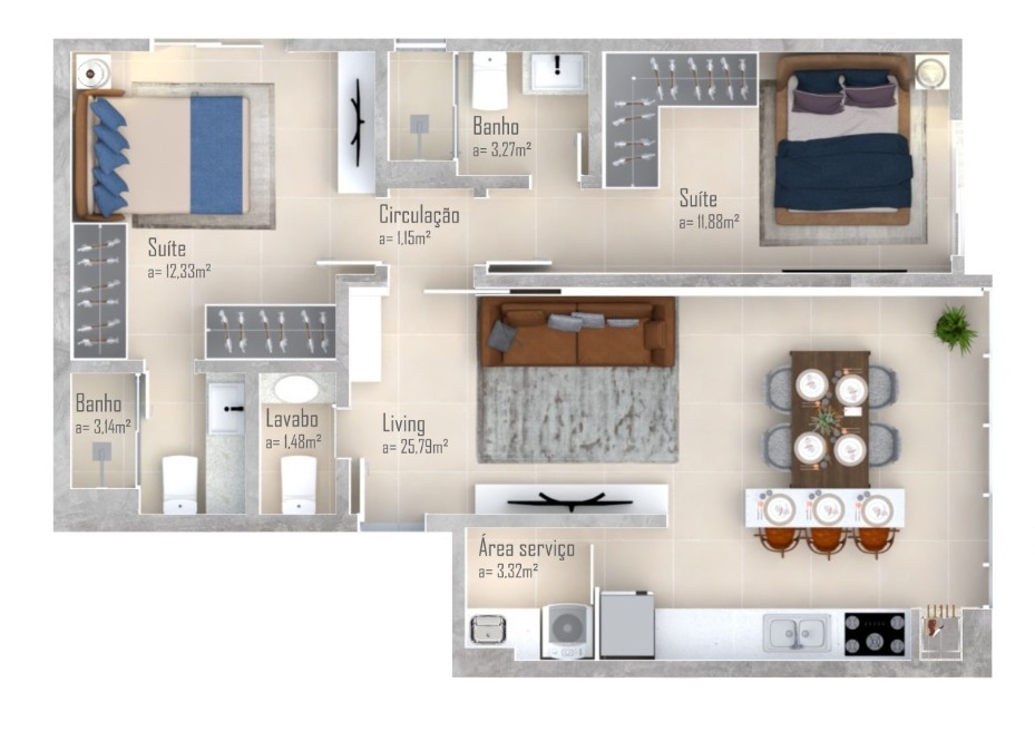Apartamento, 2 quartos, 81 m² - Foto 13
