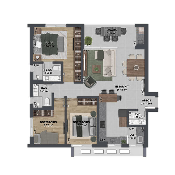 Apartamento, 3 quartos, 107 m² - Foto 11