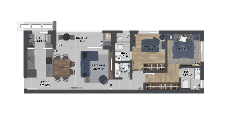 Apartamento, 2 quartos, 80 m² - Foto 6