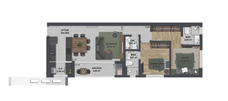 Apartamento, 2 quartos, 80 m² - Foto 8