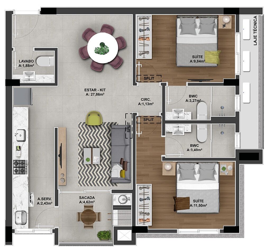 Apartamento, 2 quartos, 111 m² - Foto 39
