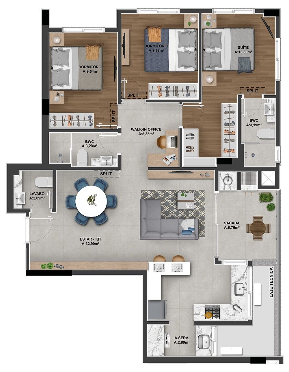 Apartamento, 2 quartos, 111 m² - Foto 46