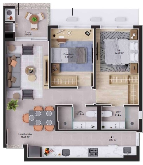 Apartamento, 2 quartos, 71 m² - Foto 9