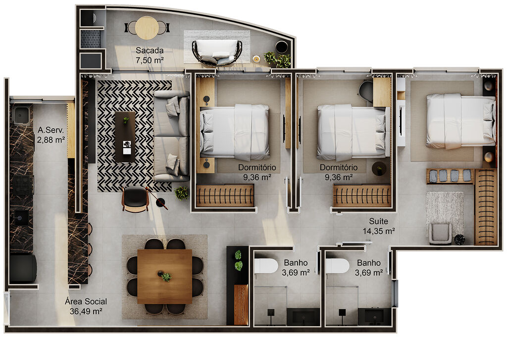 Apartamento, 98 m² - Foto 5
