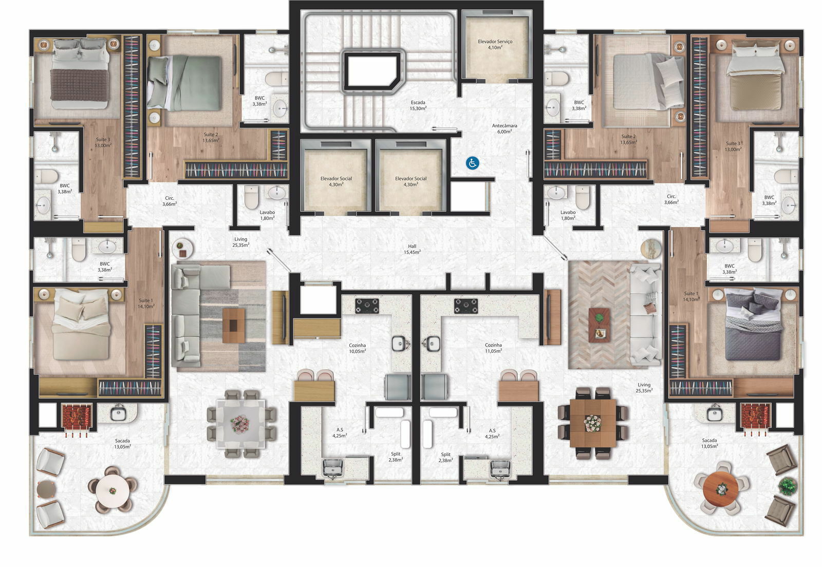 Apartamento, 3 quartos, 130 m² - Foto 3