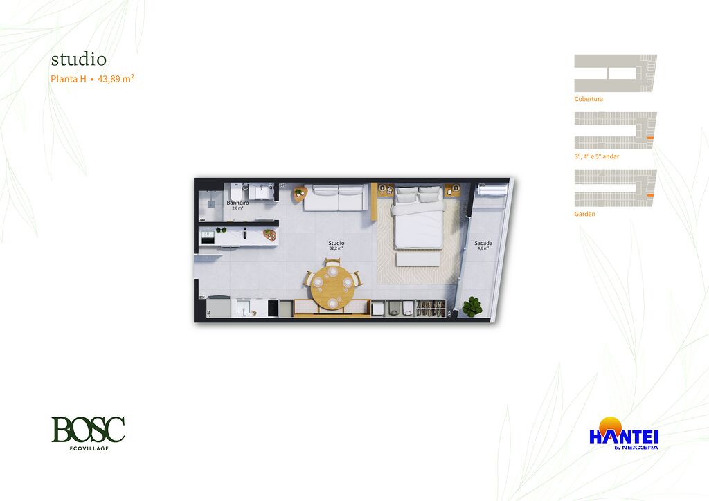 Kitnet-Studio, 52 m² - Foto 1
