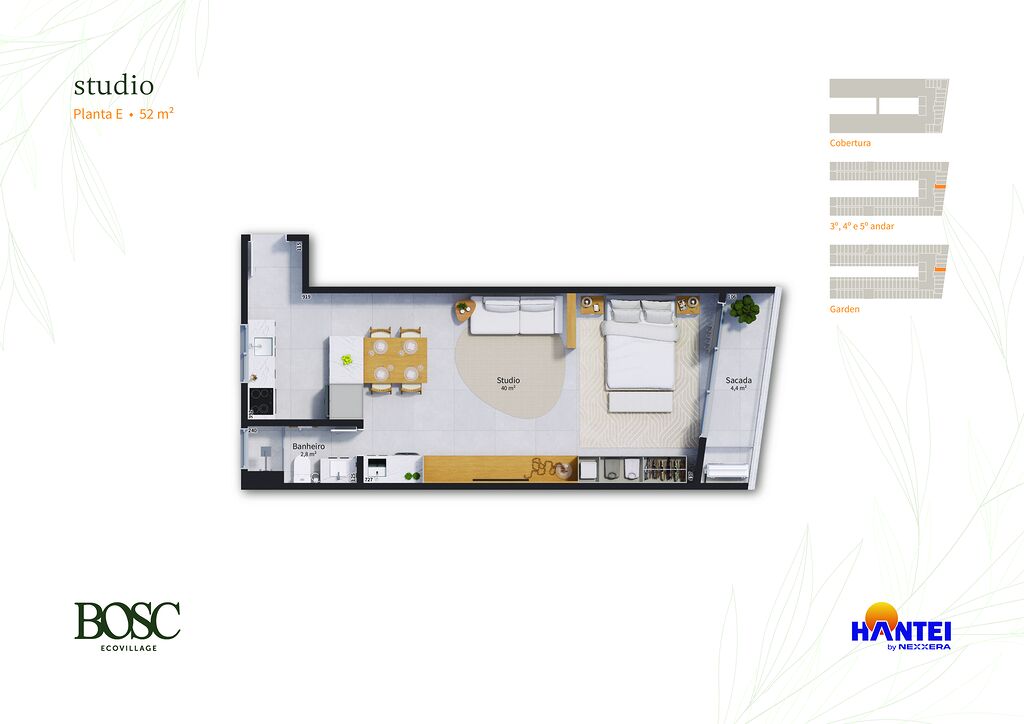 Kitnet-Studio, 52 m² - Foto 8