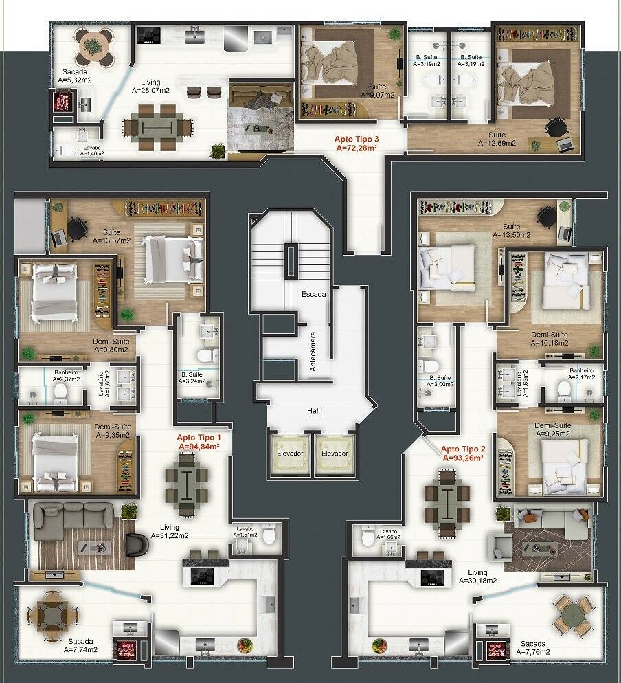 Apartamento, 93 m² - Foto 2