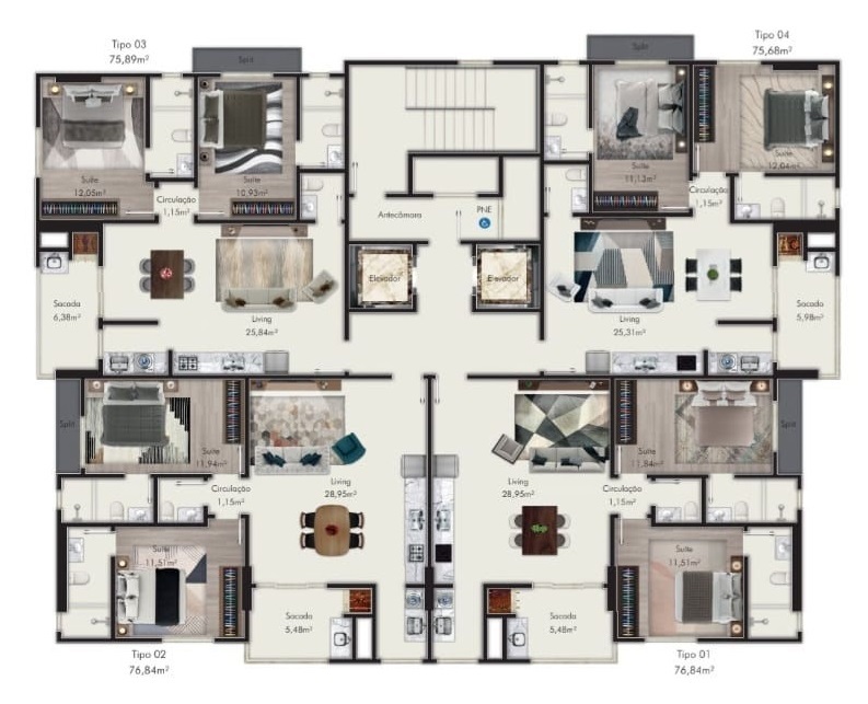 Apartamento, 75 m² - Foto 2