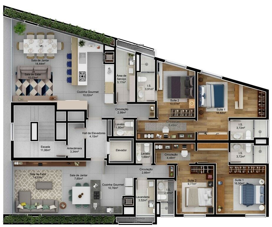 Apartamento, 2 quartos, 102 m² - Foto 1
