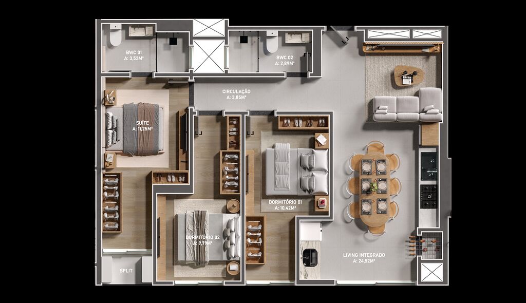Apartamento, 3 quartos, 81 m² - Foto 2