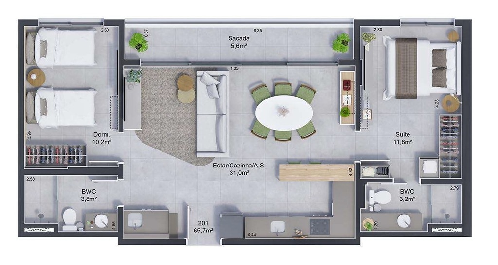 Apartamento, 77 m² - Foto 10