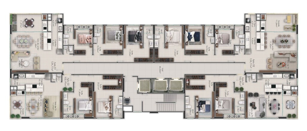 Apartamento, 2 quartos, 102 m² - Foto 2