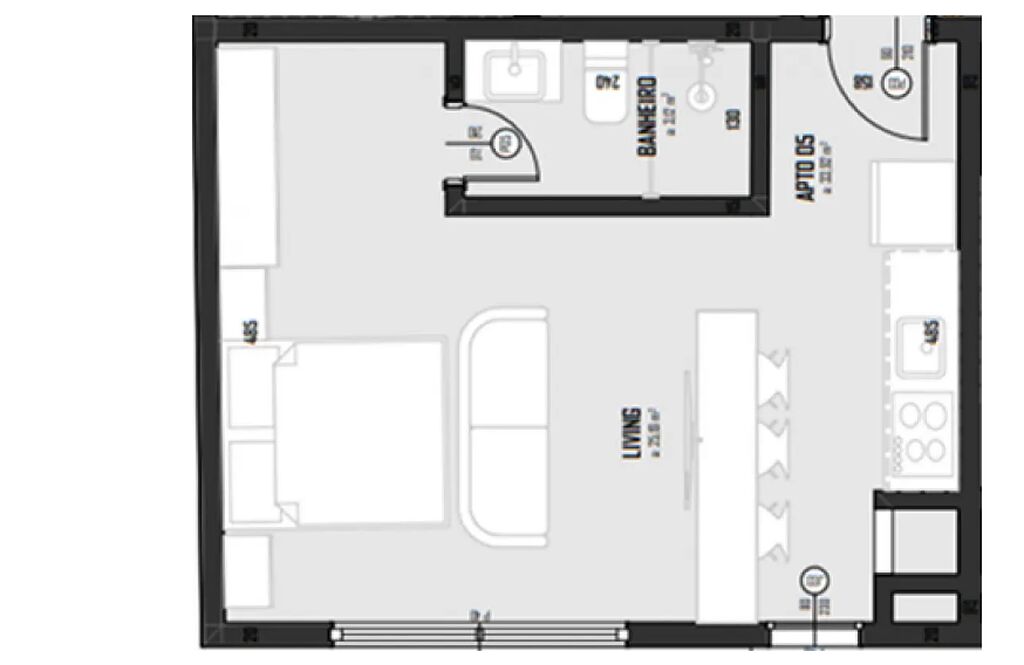 Kitnet-Studio, 38 m² - Foto 2