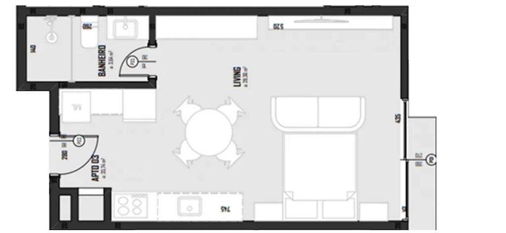 Kitnet-Studio, 38 m² - Foto 3